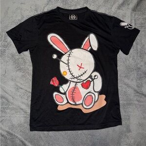 CR24 Black Medium Tshirt Bunny With Rose